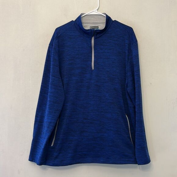 PGA Tour Blue Black Quarter zip long sleeve Pullover Size XL EUC - Picture 5 of 10